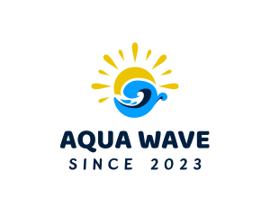 Summer Wave Surfing logo design