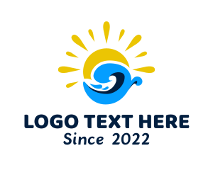 Sea Shore - Summer Wave Surfing logo design