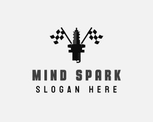 Spark Plug Flag Racing logo design