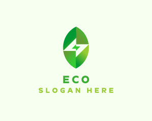 Leaf Eco Lightning logo design