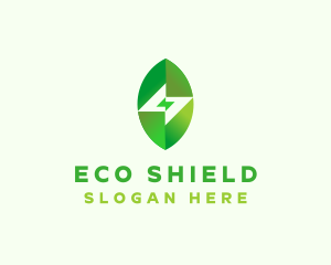 Leaf Eco Lightning logo design