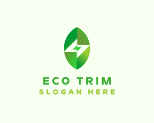 Leaf Eco Lightning logo design