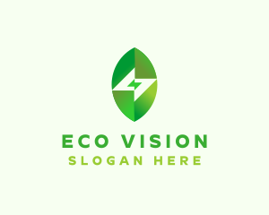 Leaf Eco Lightning logo design