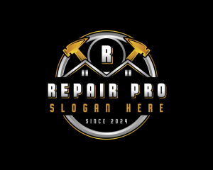 Construction Repair Hammer logo design