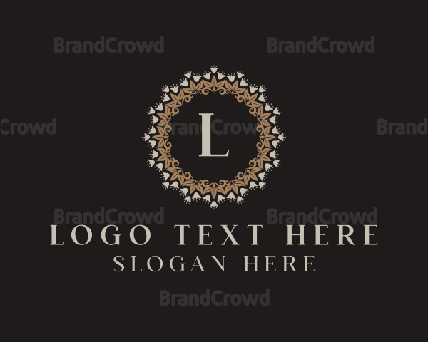 Elegant Floral Jewelry Ornament Logo