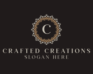 Elegant Floral Jewelry Ornament logo design