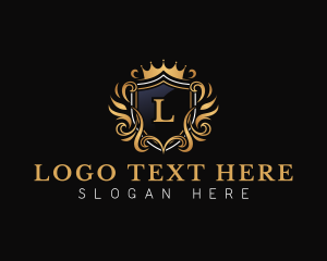 Shield - Luxury Crown Royalty logo design