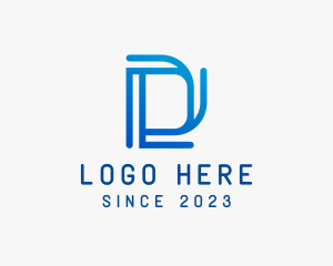 Networking - Digital Cyber Technology Letter D logo design
