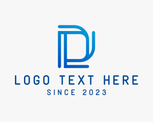 Software - Digital Cyber Technology Letter D logo design