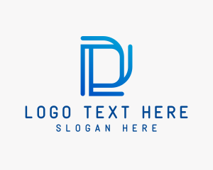 App - Cyber Technology Letter D logo design