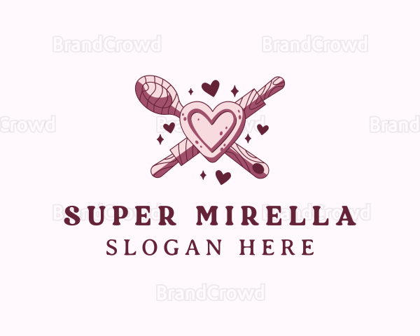 Spoon Roller Pin Baking Logo