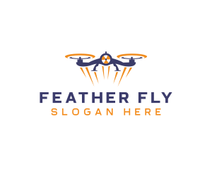 Flying Drone Surveillance logo design