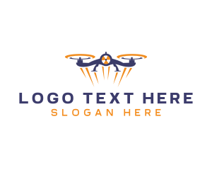 Vlogger - Flying Drone Surveillance logo design