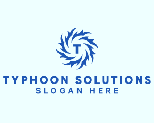 Typhoon - Wind Weather Cyclone logo design