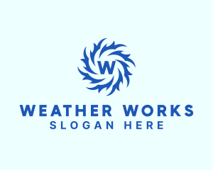 Meteorology - Wind Weather Cyclone logo design