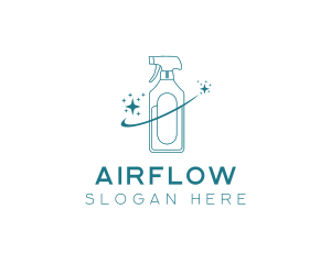 Cleaning Bottle Spray logo design