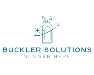 Cleaning Bottle Spray logo design