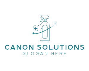 Cleaning Bottle Spray logo design