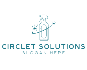 Cleaning Bottle Spray logo design