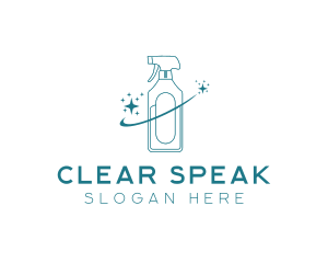 Cleaning Bottle Spray logo design