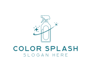 Cleaning Bottle Spray logo design