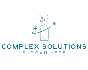 Cleaning Bottle Spray logo design