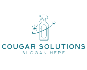 Cleaning Bottle Spray logo design