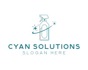 Cleaning Bottle Spray logo design