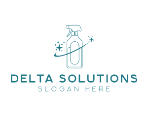 Cleaning Bottle Spray logo design