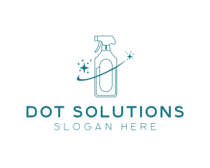 Cleaning Bottle Spray logo design