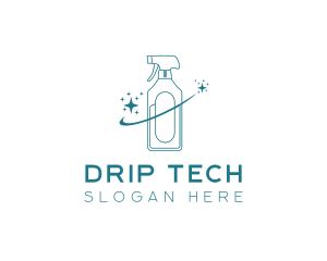 Cleaning Bottle Spray logo design