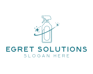 Cleaning Bottle Spray logo design