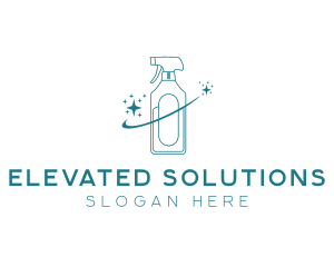 Cleaning Bottle Spray logo design