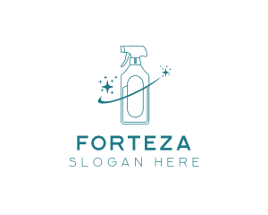 Cleaning Bottle Spray logo design