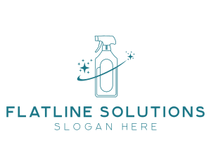 Cleaning Bottle Spray logo design