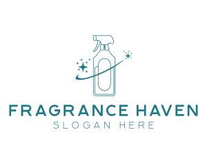 Cleaning Bottle Spray logo design