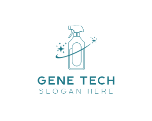 Cleaning Bottle Spray logo design