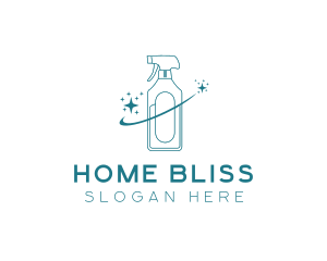 Cleaning Bottle Spray logo design