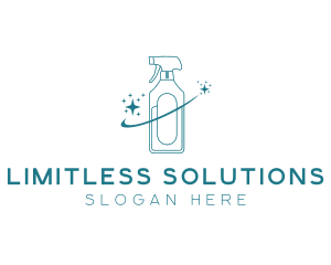 Cleaning Bottle Spray logo design