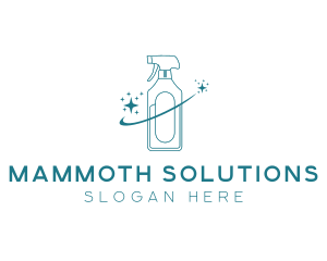 Cleaning Bottle Spray logo design