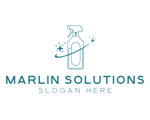 Cleaning Bottle Spray logo design