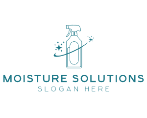 Cleaning Bottle Spray logo design