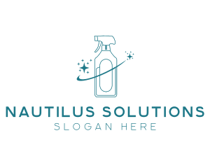 Cleaning Bottle Spray logo design