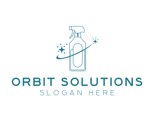 Cleaning Bottle Spray logo design