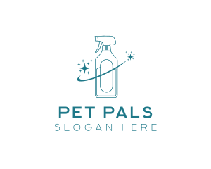 Cleaning Bottle Spray logo design