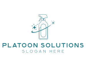 Cleaning Bottle Spray logo design