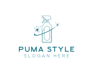 Cleaning Bottle Spray logo design