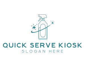 Cleaning Bottle Spray logo design