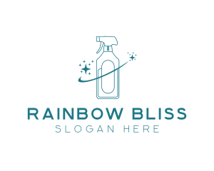 Cleaning Bottle Spray logo design