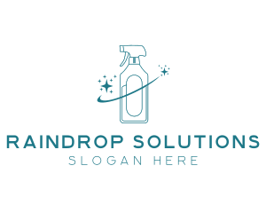 Cleaning Bottle Spray logo design